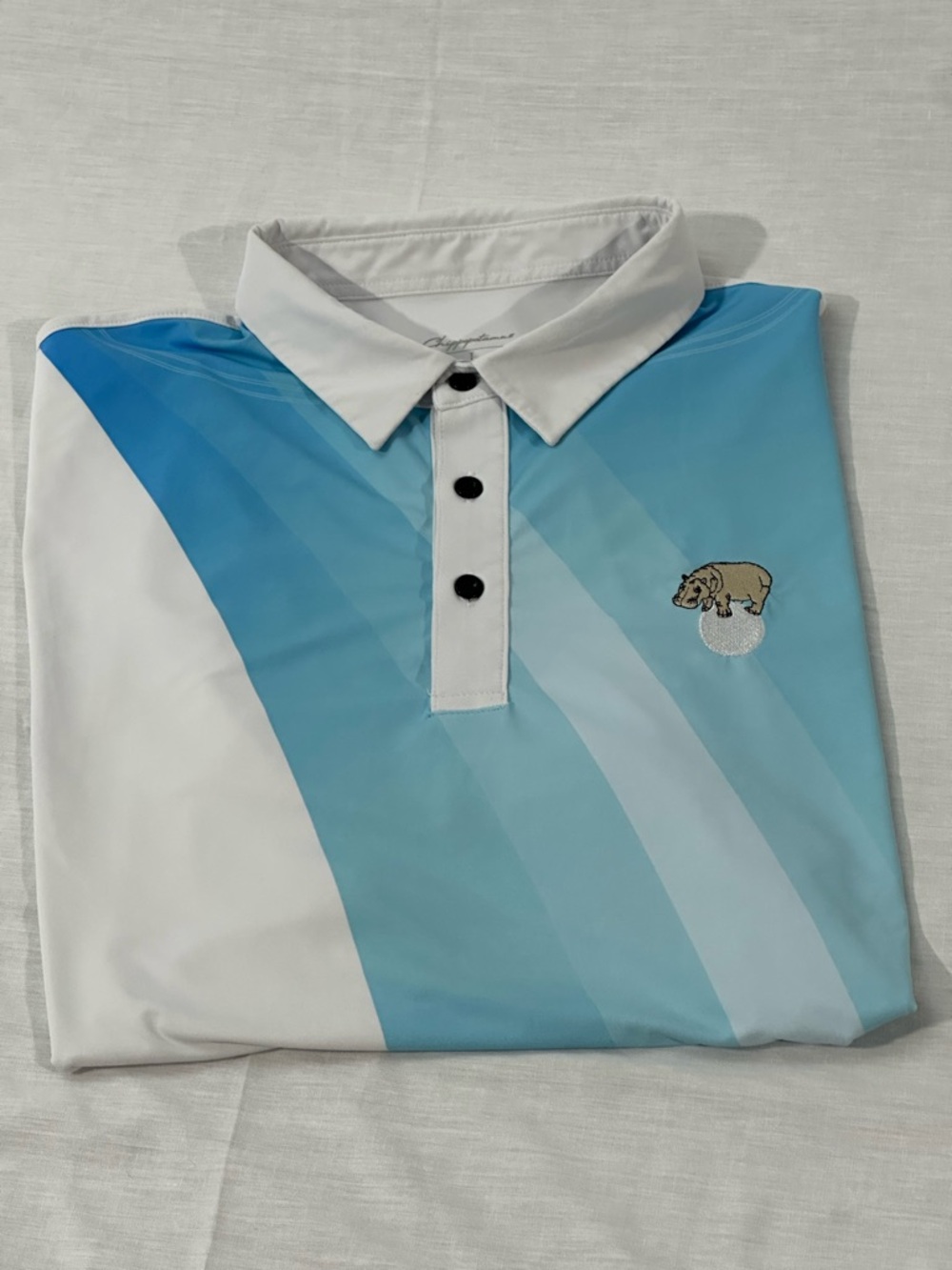 Men's Blue Gradient Golf Polo